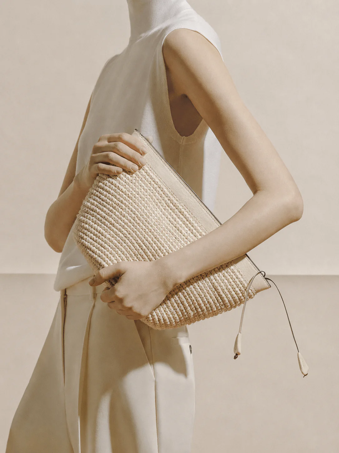 The Large Zip Clutch in Handwoven Fique - Image 21