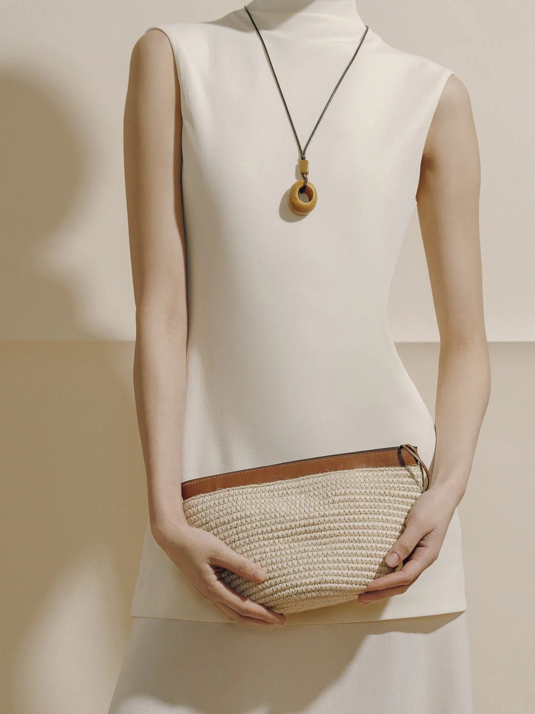 The Medium Zip Clutch in Handwoven Fique - Image 11