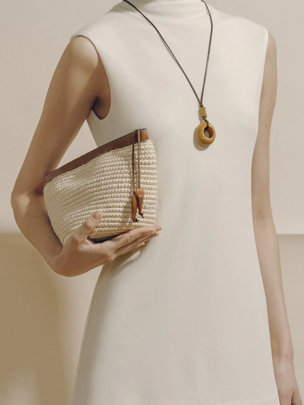 The Medium Zip Clutch in Handwoven Fique - Image 13