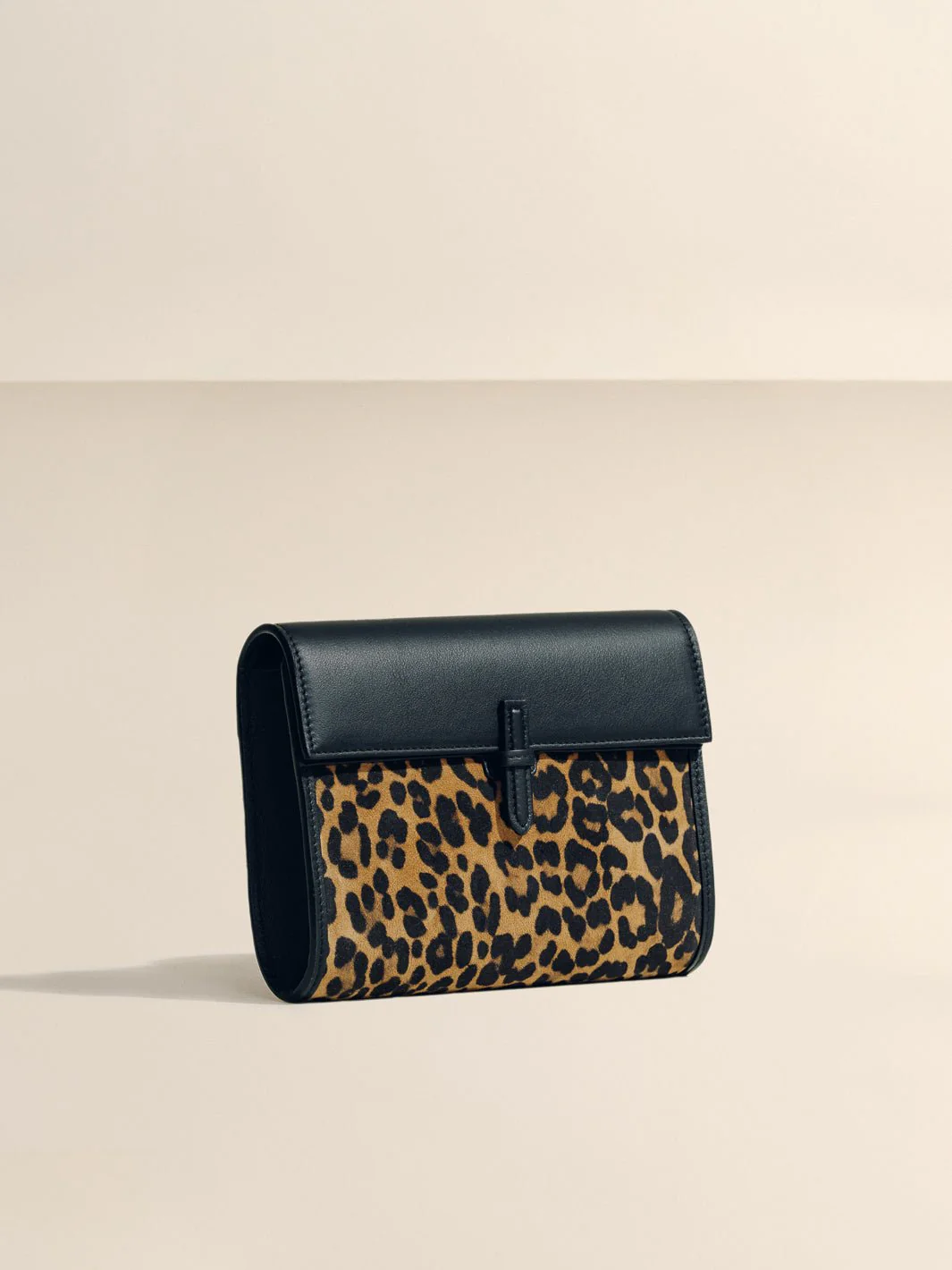 The Small Soft Clutch in Leopard Suede - Image 3