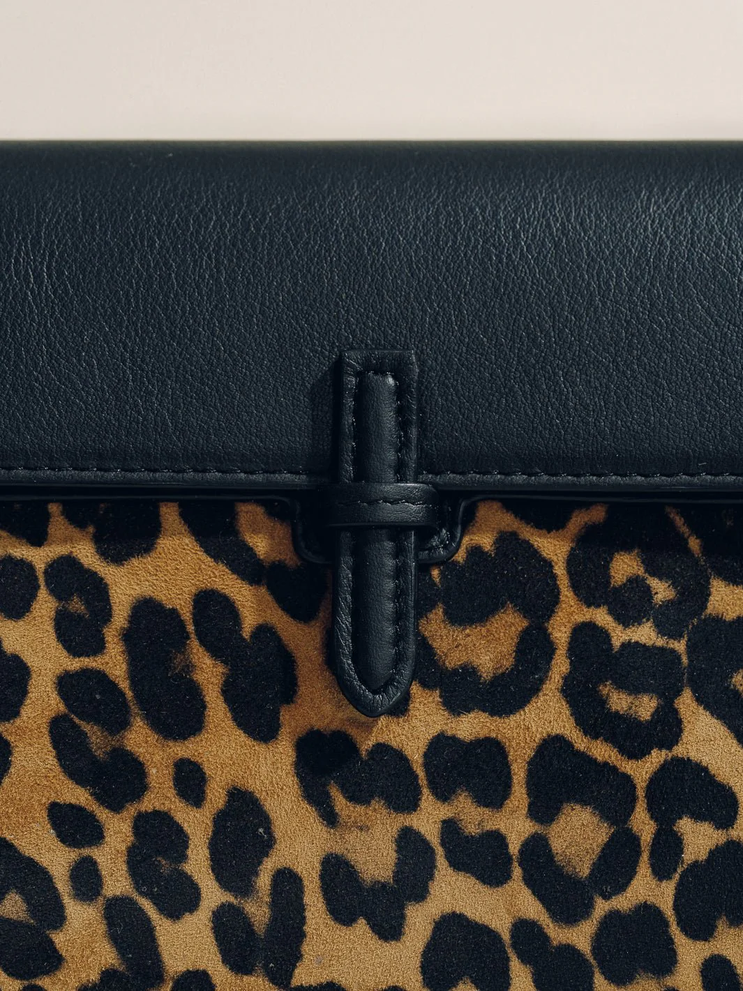 The Small Soft Clutch in Leopard Suede - Image 5