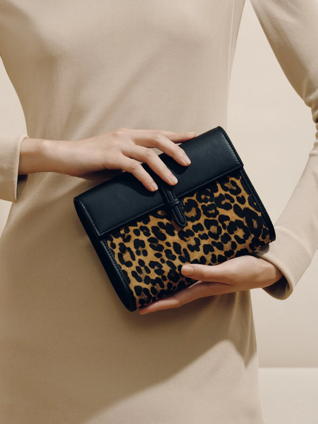 The Small Soft Clutch in Leopard Suede - Image 6