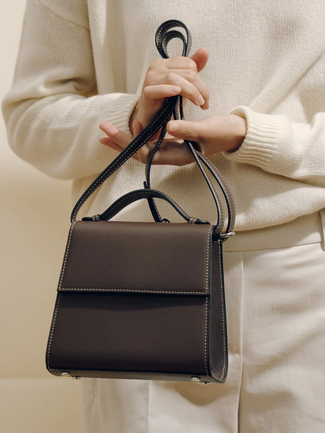 The Small Top Handle in Nappa - Image 33
