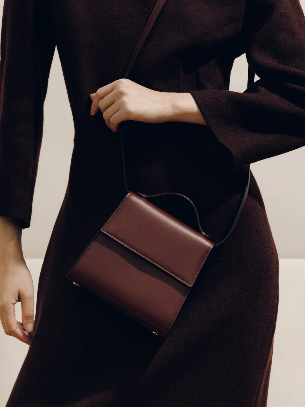 The Small Top Handle in Nappa - Image 41
